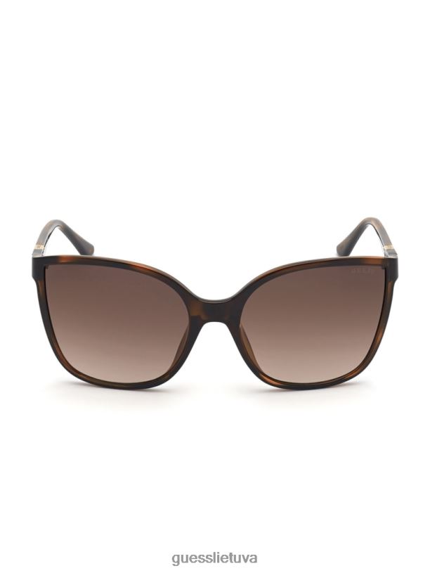 moterys GUESS 6NLN3717 priedas tamsi havana/gradientas brn dideli katės akių akiniai nuo saulės