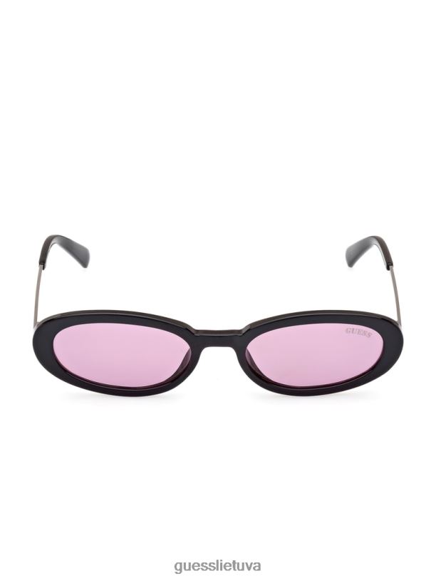 moterys GUESS 6NLN3737 priedas juodas originalūs ovalūs akiniai nuo saulės