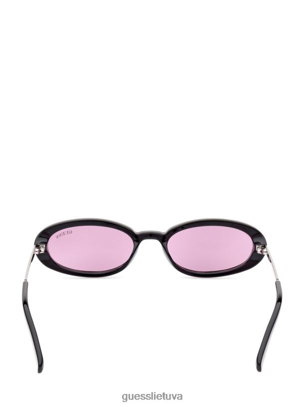 moterys GUESS 6NLN3737 priedas juodas originalūs ovalūs akiniai nuo saulės