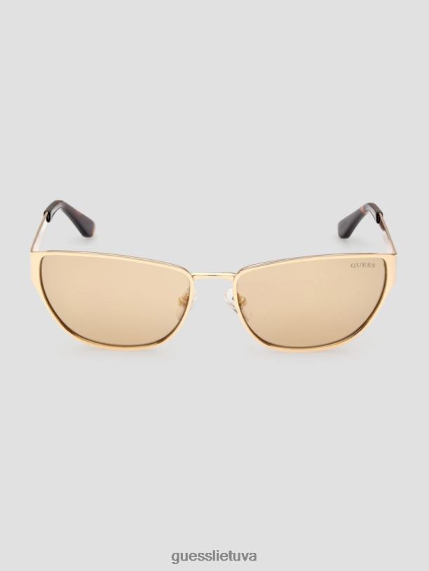 moterys GUESS 6NLN3756 priedas auksinis su laužo rankena gia metaliniai katės akių akiniai nuo saulės