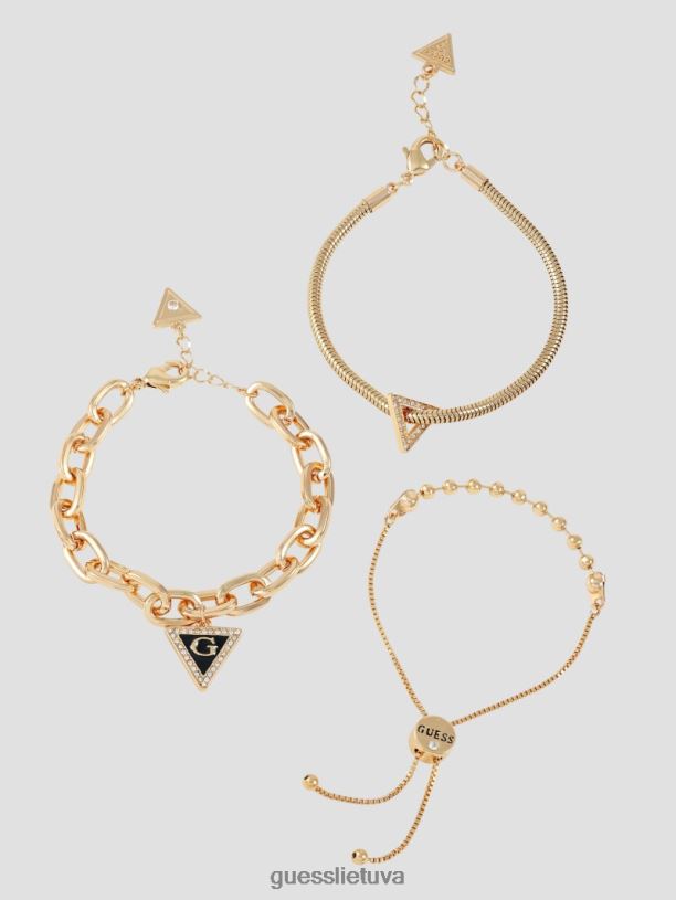 moterys GUESS 6NLN3829 priedas auksas mišrus apyrankių rinkinys