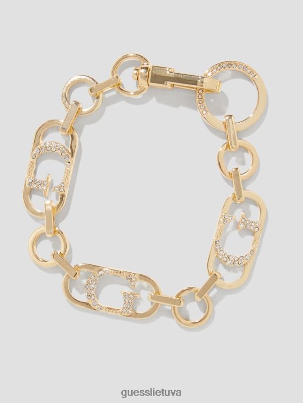 moterys GUESS 6NLN3873 priedas auksas g logotipo nuorodos apyrankė
