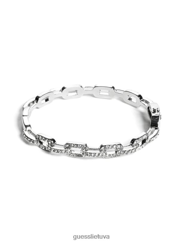 moterys GUESS 6NLN3884 priedas sidabras Kalnų krištolinio akmens grandinės apyrankė