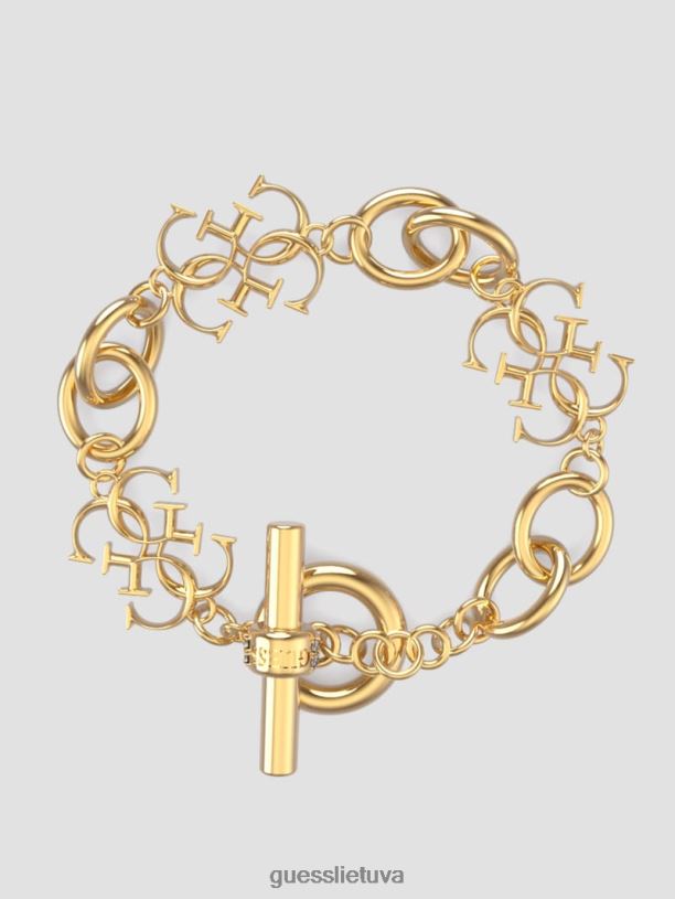 moterys GUESS 6NLN3901 priedas geltonas auksas quattro g apyranke