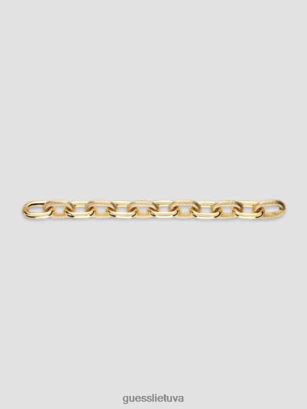 moterys GUESS 6NLN3925 priedas auksas tekstūruotos grandinės apyrankė
