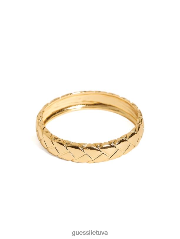 moterys GUESS 6NLN3942 priedas auksas austos tekstūros apyrankė