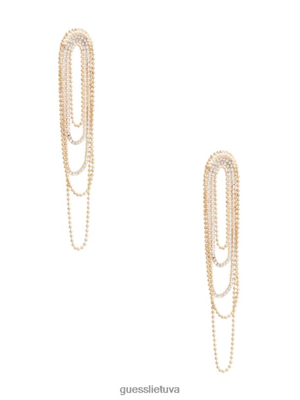 moterys GUESS 6NLN3839 priedas auksas Kalnų krištoliniai auskarai