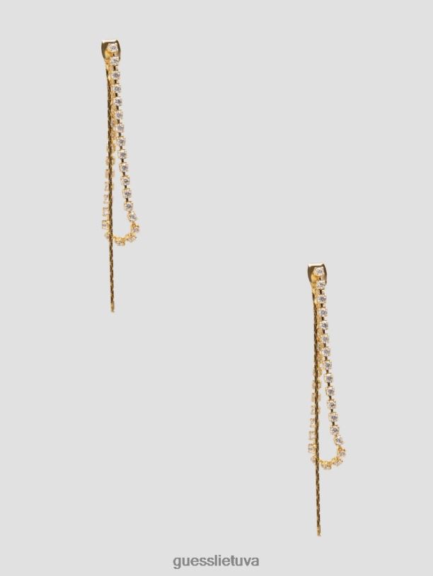 moterys GUESS 6NLN3853 priedas auksas linijiniai ištraukiami auskarai