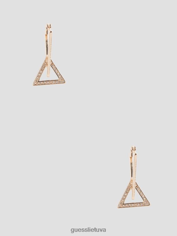 moterys GUESS 6NLN3871 priedas auksas trikampio formos auskarai