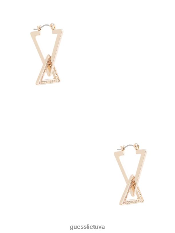 moterys GUESS 6NLN3871 priedas auksas trikampio formos auskarai