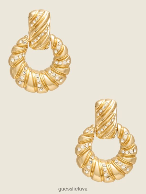 moterys GUESS 6NLN3890 priedas sidabras/auksas auskarai su raguoliais