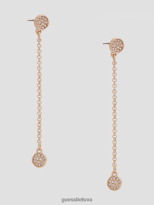 moterys GUESS 6NLN3900 priedas auksas gražūs linijiniai auskarai