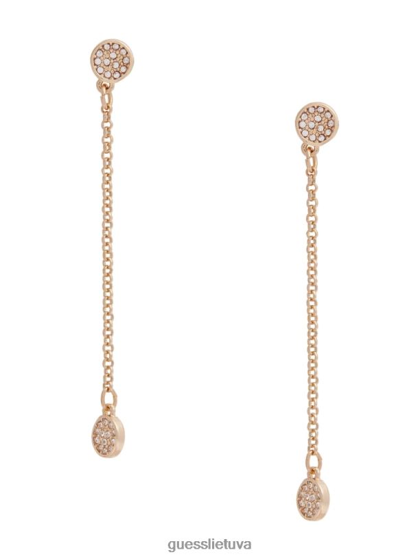 moterys GUESS 6NLN3900 priedas auksas gražūs linijiniai auskarai