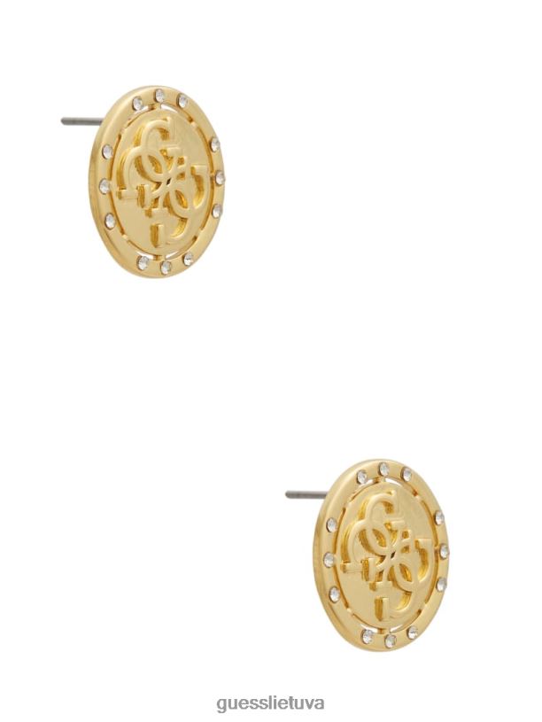 moterys GUESS 6NLN3915 priedas auksas auskarai su logotipu
