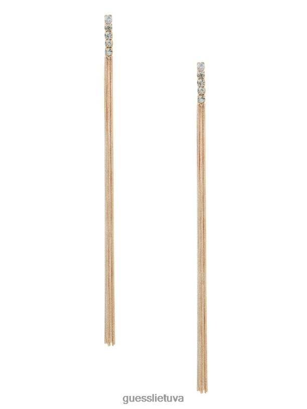 moterys GUESS 6NLN3929 priedas rozinis auksas auskarai su kutais