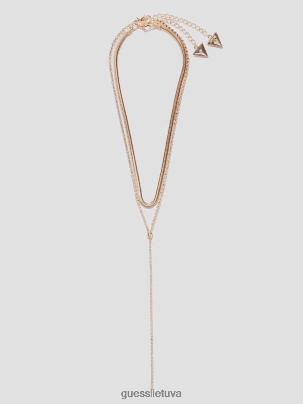 moterys GUESS 6NLN3856 priedas auksas kelių grandinių y karoliai