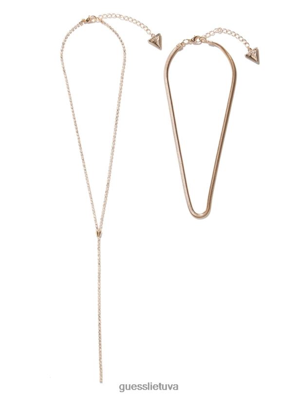 moterys GUESS 6NLN3856 priedas auksas kelių grandinių y karoliai
