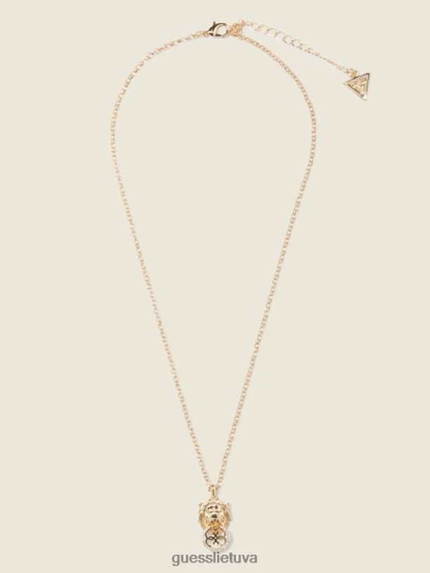moterys GUESS 6NLN3875 priedas auksas liūto pakabuko kaklas