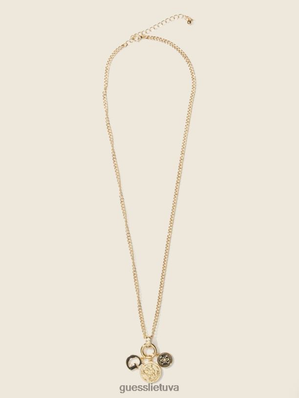 moterys GUESS 6NLN3913 priedas auksas kaklo papuošalas su logotipu