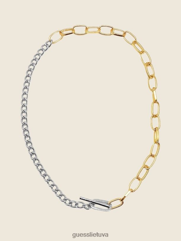 moterys GUESS 6NLN3940 priedas daug žalia rožinė balta kelių atspalvių mišrus grandinės vėrinys