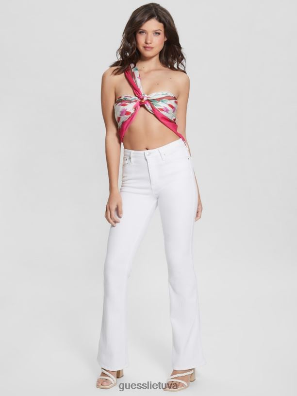 moterys GUESS 6NLN1222 priedas fuksija aurora šilko šalikas