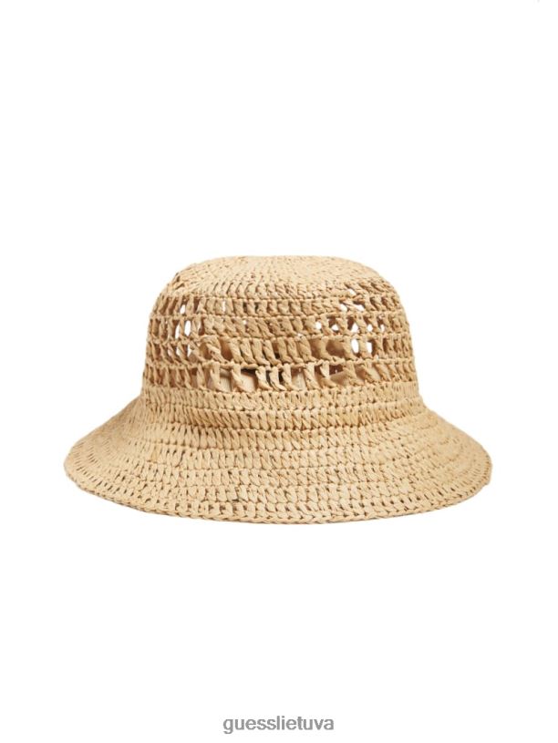 moterys GUESS 6NLN3782 priedas baltas miražas šiaudų kibiras