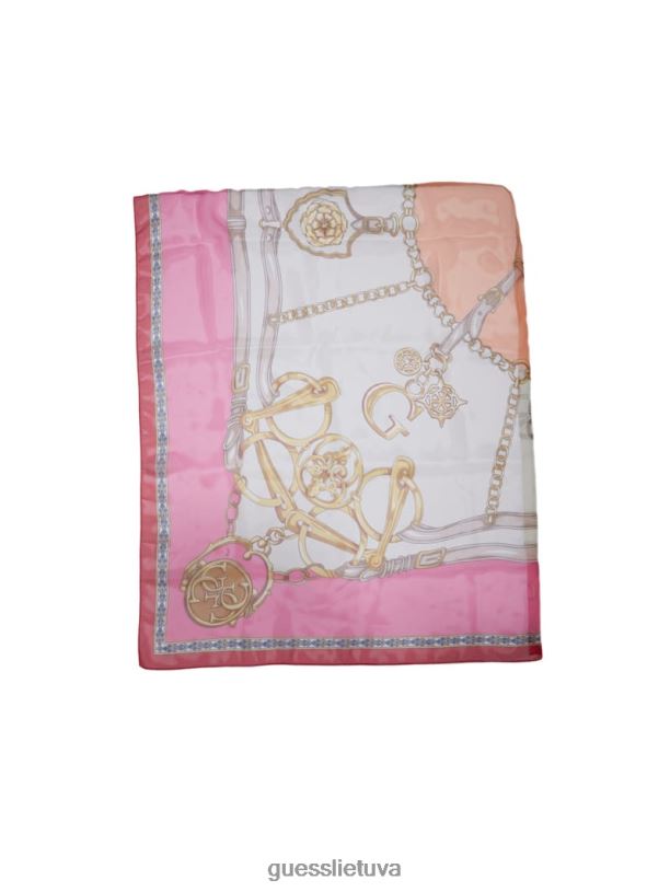 moterys GUESS 6NLN3793 priedas fuksija Camille permatomas šalikas