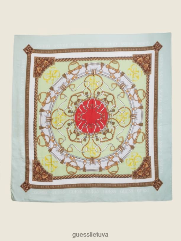 moterys GUESS 6NLN3795 priedas dangus Monako šilko šalikas