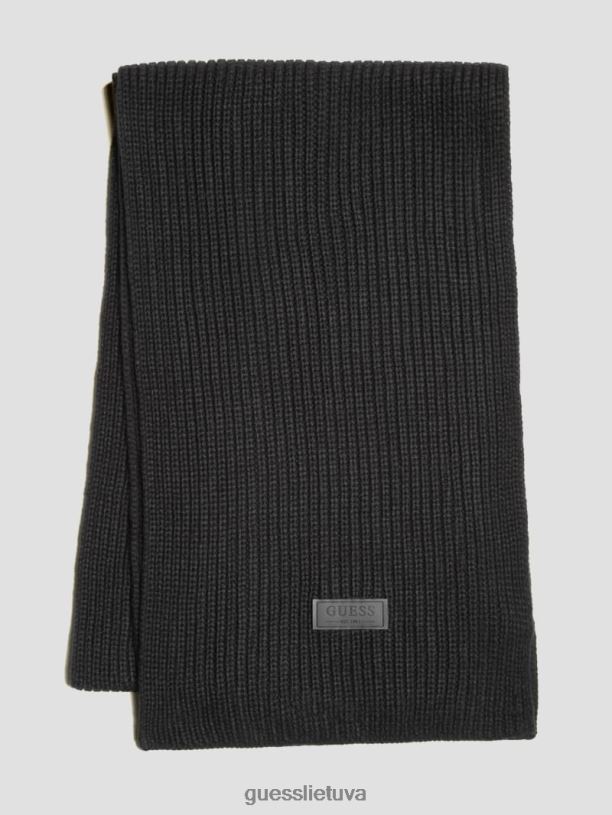 moterys GUESS 6NLN3822 priedas juoda gyvatės oda mūrinis pleistras šalikas