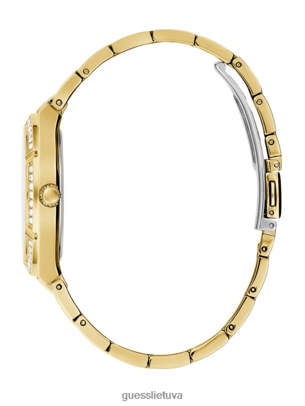 moterys GUESS 6NLN3551 priedas auksas šampano analoginis laikrodis