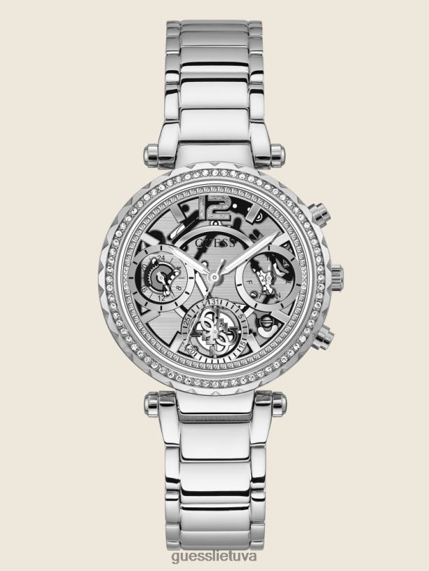 moterys GUESS 6NLN3558 priedas sidabras daugiafunkcis laikrodis