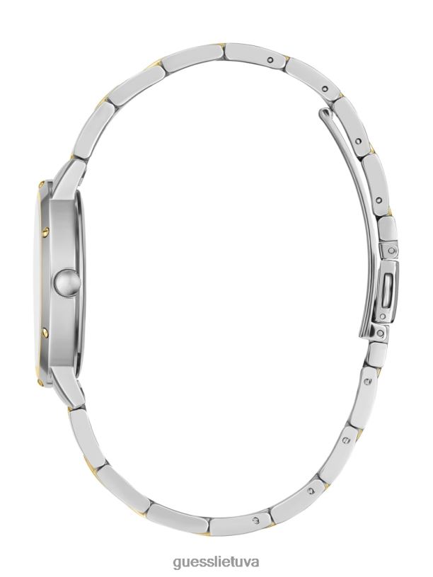 moterys GUESS 6NLN3565 priedas rozinis auksas dviejų spalvų analoginis laikrodis