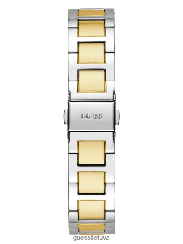 moterys GUESS 6NLN3565 priedas rozinis auksas dviejų spalvų analoginis laikrodis