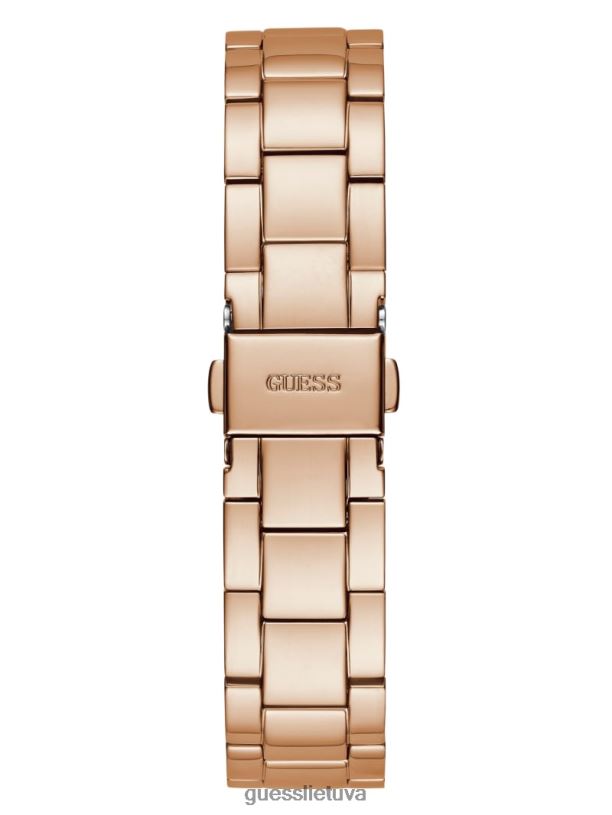 moterys GUESS 6NLN3566 priedas rozinis auksas Kalnų krištolinis daugiafunkcis laikrodis