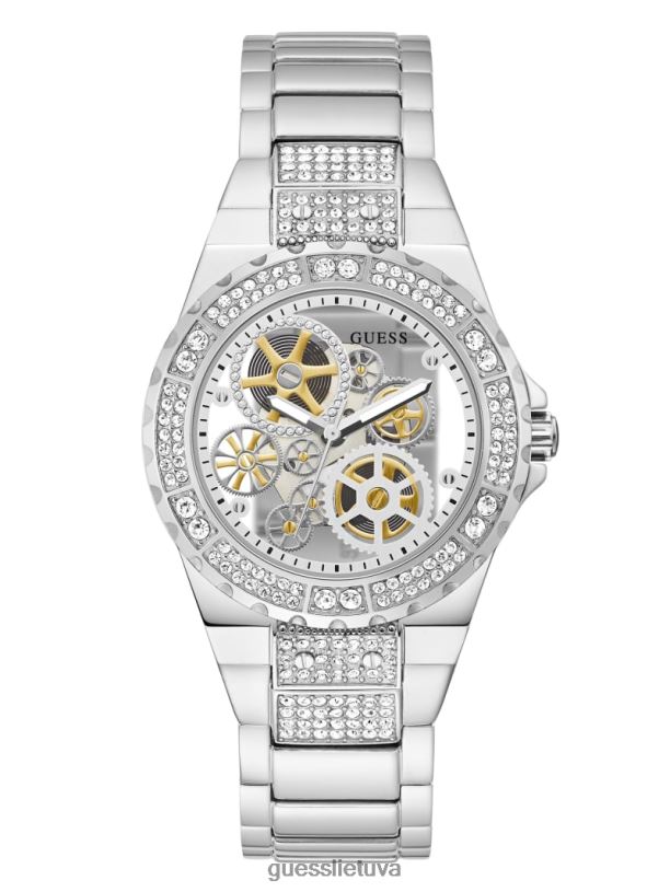 moterys GUESS 6NLN3569 priedas sidabras apnuogintas analoginis laikrodis