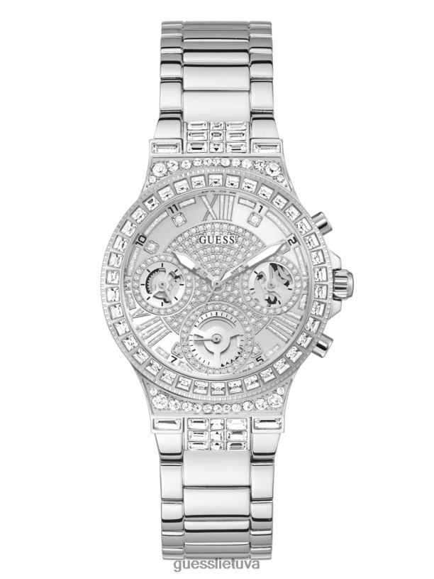 moterys GUESS 6NLN3570 priedas sidabras Kalnų krištolinis daugiafunkcis laikrodis