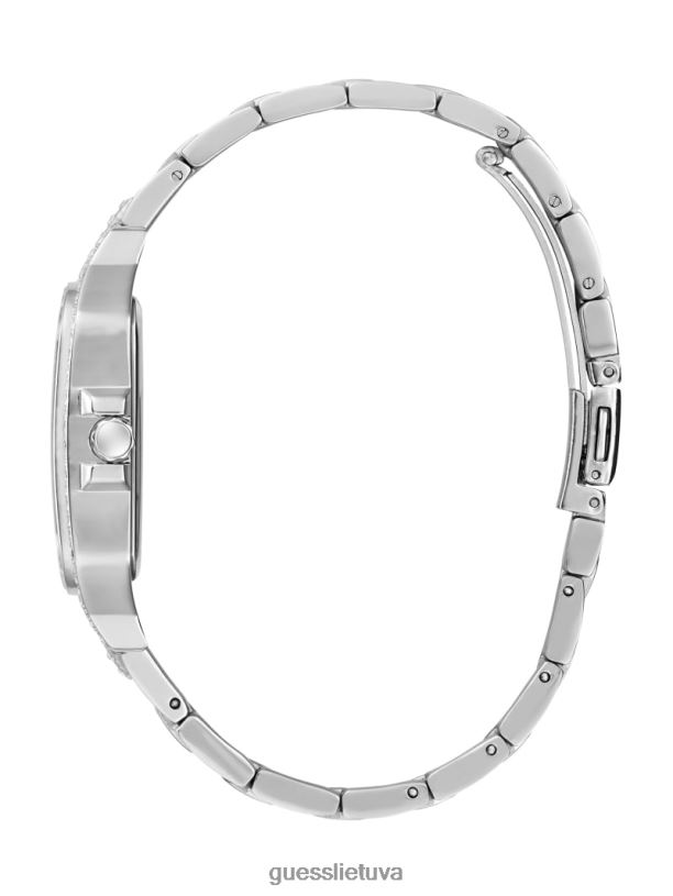 moterys GUESS 6NLN3571 priedas sidabras kvadratinis daugiafunkcis laikrodis