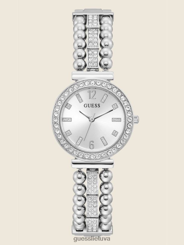 moterys GUESS 6NLN3573 priedas sidabras analoginis laikrodis
