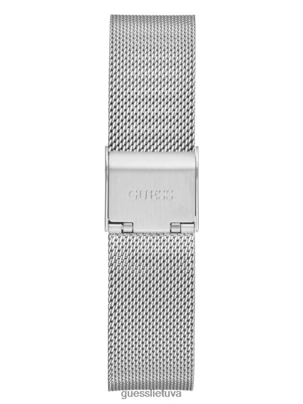 moterys GUESS 6NLN3579 priedas sidabras logotipo analoginis laikrodis