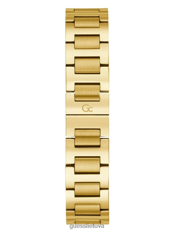 moterys GUESS 6NLN3583 priedas auksas Gc petite kvadratinis analoginis laikrodis