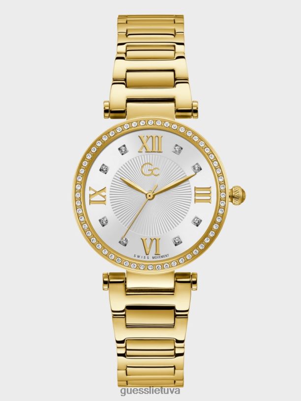 moterys GUESS 6NLN3586 priedas auksas gc crystal analoginis laikrodis