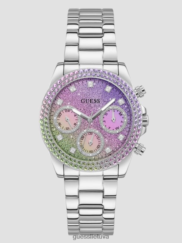 moterys GUESS 6NLN3587 priedas sidabras ombre daugiafunkcis laikrodis