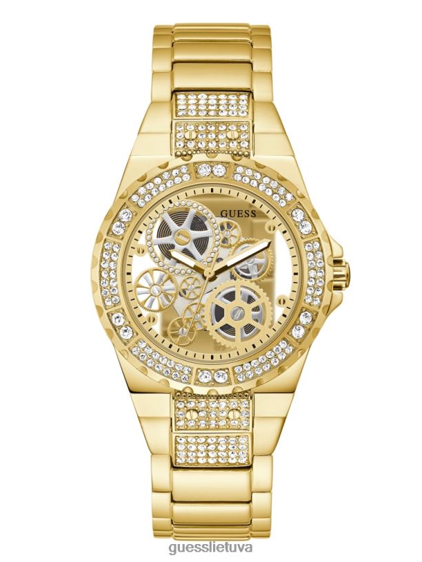 moterys GUESS 6NLN3593 priedas auksas apnuogintas analoginis laikrodis