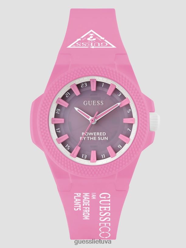 moterys GUESS 6NLN3608 priedas rozinis auksas ekologinis analoginis laikrodis