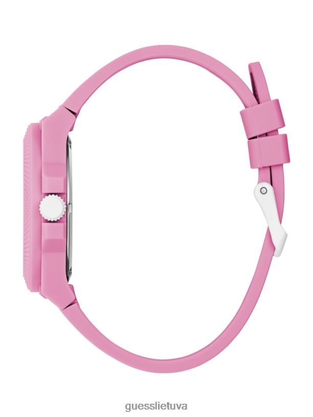 moterys GUESS 6NLN3608 priedas rozinis auksas ekologinis analoginis laikrodis