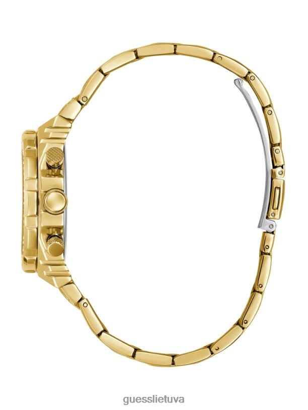 moterys GUESS 6NLN3611 priedas auksas krištolinis daugiafunkcis laikrodis