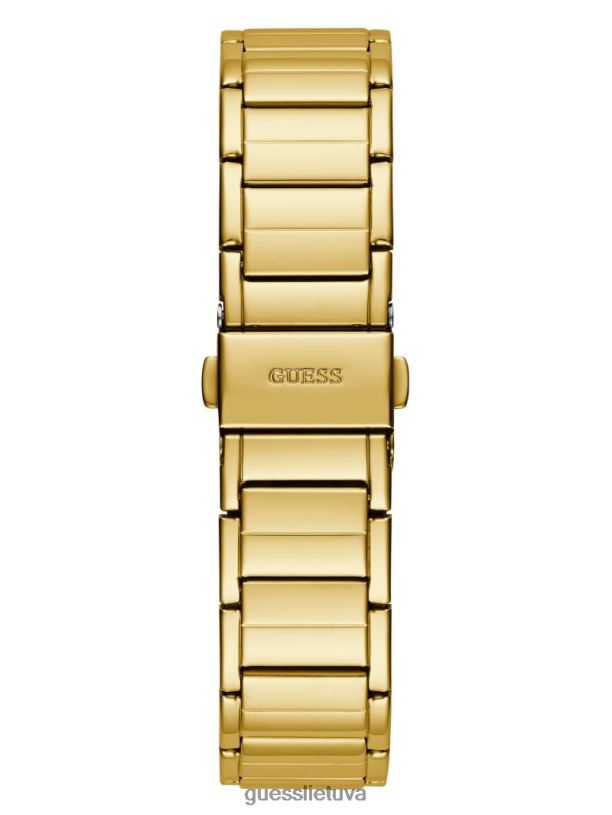 moterys GUESS 6NLN3611 priedas auksas krištolinis daugiafunkcis laikrodis