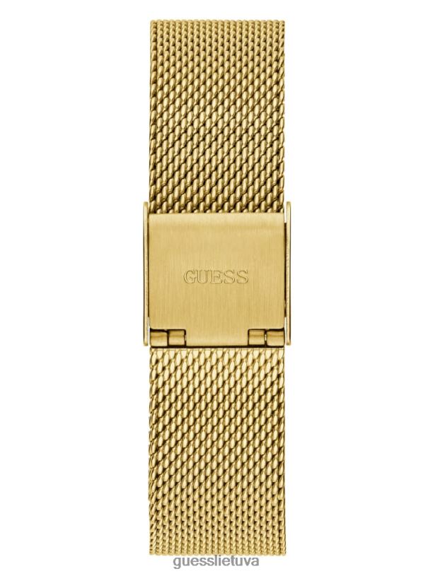 moterys GUESS 6NLN3614 priedas auksas tinklo analoginis laikrodis