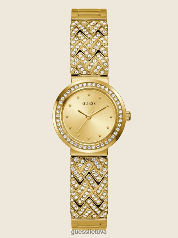 moterys GUESS 6NLN3621 priedas auksas analoginis laikrodis