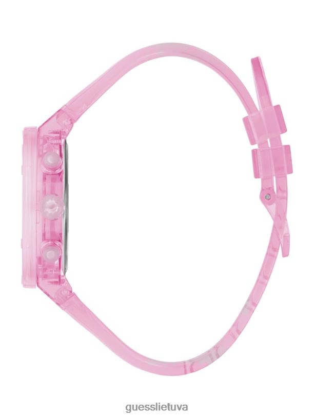 moterys GUESS 6NLN3622 priedas rozinis auksas skaidrus daugiafunkcis laikrodis